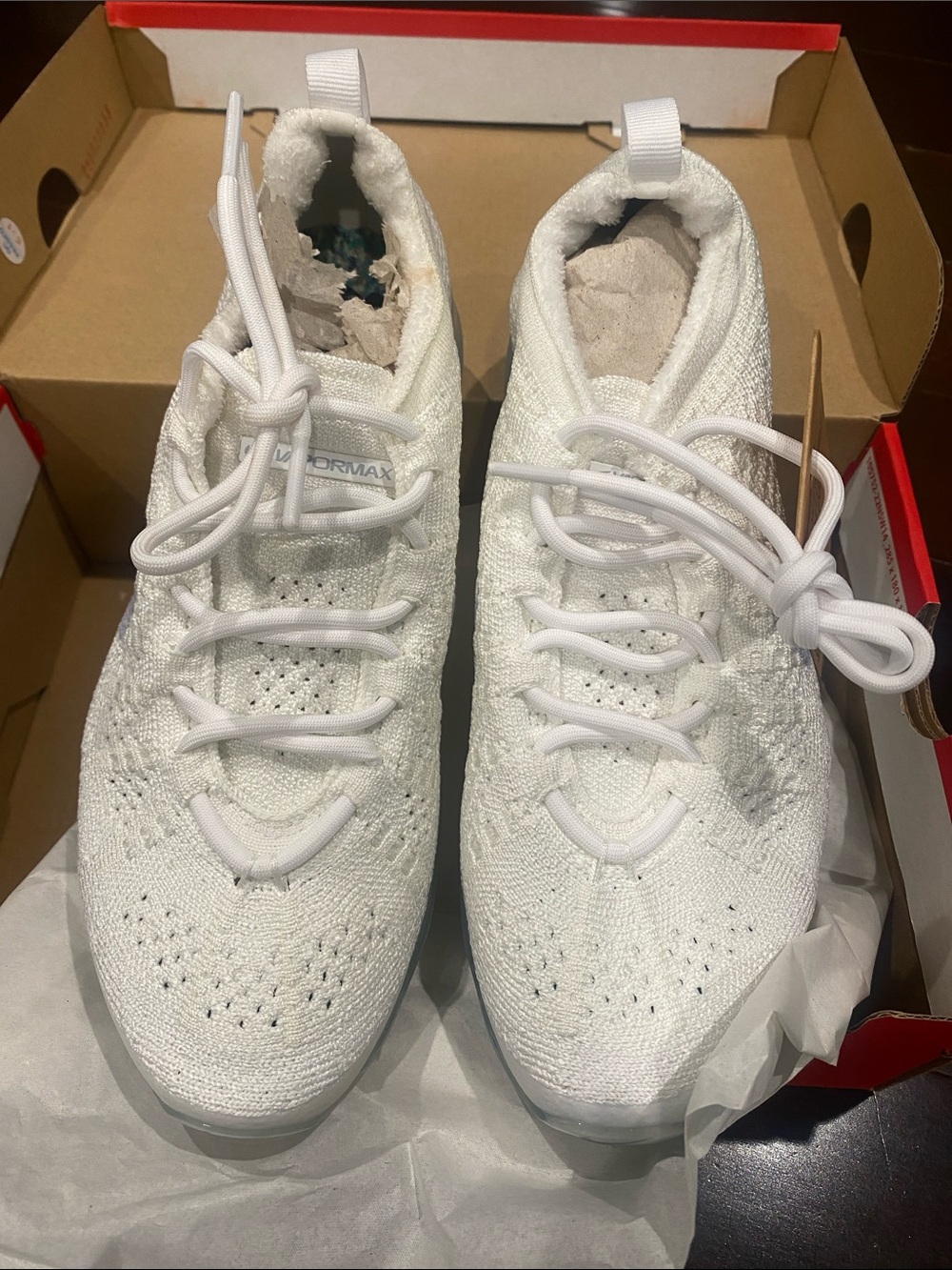 Nike Women’s VaporMax Flyknit Sneakers in White